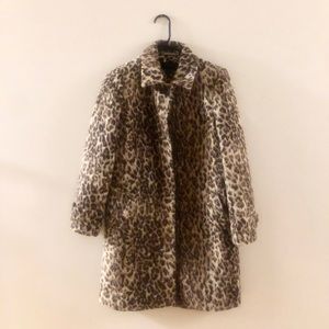 Stunning Leopard Print Winter Coat size 2